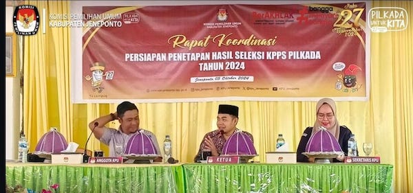 KPU Jeneponto Rakor Persiapan Penyusunan Pengumuman Calon Anggota KPPS