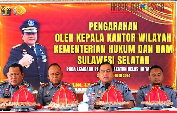 Kakanwil Kemenkumham Sulsel Tekankan Petugas Lapas Takalar Perkuat Keamanan-Ketertiban