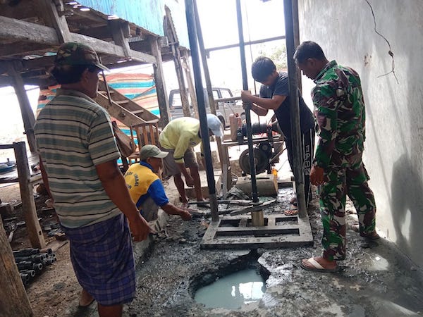 Atasi Kekeringan di Desa Tuju Jeneponto, Satgas TMMD Bangun 3 Sumur Bor