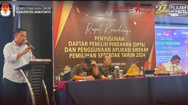 KPU Jeneponto Gelar Rakor Penyusunan DPTb dan Penggunaan Aplikasi SIREKAP