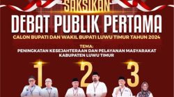 Debat Perdana Pilkada Lutim Digelar Hari Ini, Berikut Tema dan Panelisnya