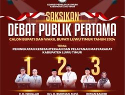 Debat Perdana Pilkada Lutim Digelar Hari Ini, Berikut Tema dan Panelisnya