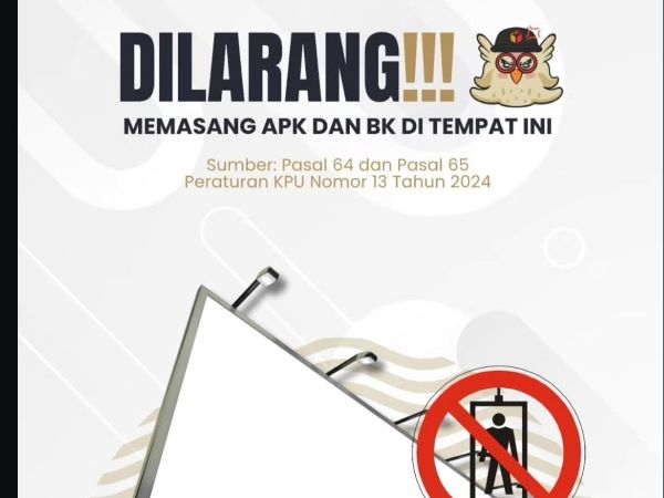 Bawaslu Bantaeng Larang Pemasangan APK Pilkada di Tempat Umum