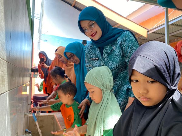 Peringati Hari Cuci Tangan, PKK Gowa Giatkan Sosialisasi Hidup Sehat pada Anak TK