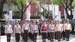 Ratusan Personel Polres Pelabuhan, Amankan Kampanye Akbar Pilkada Makassar