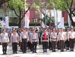 Ratusan Personel Polres Pelabuhan, Amankan Kampanye Akbar Pilkada Makassar