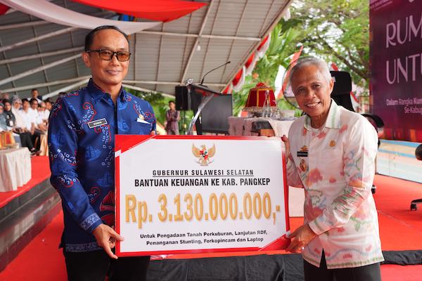 Pemprov Sulsel Kucurkan Bantuan Dana Rp3,1 Miliar ke Kabupaten Pangkep