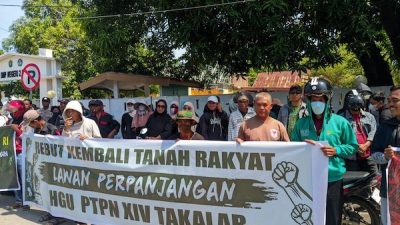 Petani Polongbangkeng Kembali Aksi, Protes Aktivitas Ilegal PTPN di Takalar