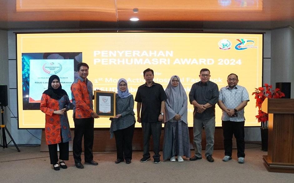 UPT RSUD Labuang Baji Makassar Sabet Penghargaan PERHUMASRI Award