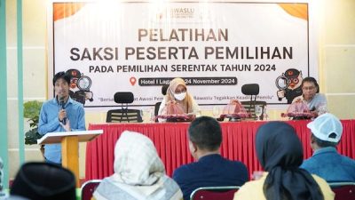 Perkuat Pengawasan TPS, Bawaslu Lutim Beri Pelatihan Saksi Peserta Pemilihan