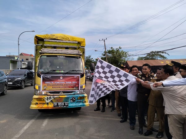 Jelang Pencoblosan, Polres Jeneponto Awasi Ketat Pendistribusian Logistik