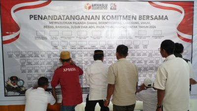 128 Kepala Desa di Lutim Ikuti Ikrar Netralitas Pilkada 2024