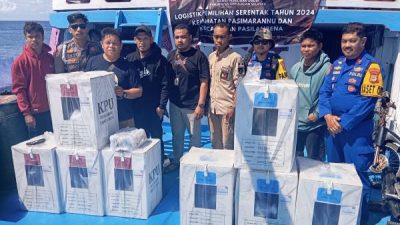 Personel Polres Selayar Kawal Ketat Distribusi Logistik Pilkada di 11 Kecamatan