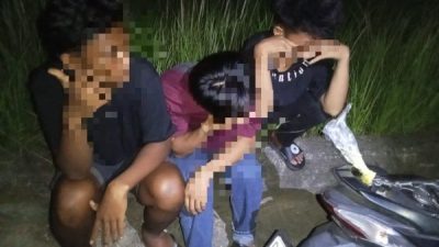 Ketahuan Mengisap Lem, 3 Pemuda Diamankan Patmor Sat Samapta Polresta Mamuju