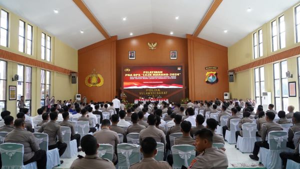 Amankan Nataru, Polda Sulbar Gelar Pelatihan Pra OPS Lilin Marano