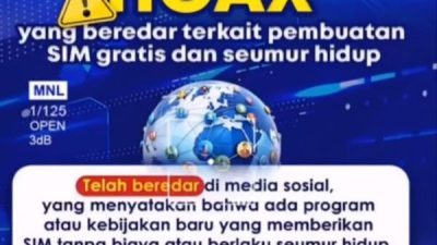 Masyarakat Diminta Waspadai Hoaks SIM Seumur Hidup di Media Sosial