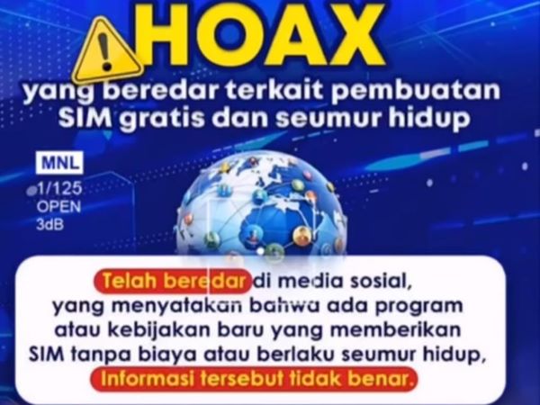 Masyarakat Diminta Waspadai Hoaks SIM Seumur Hidup di Media Sosial