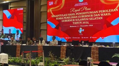 Rekapitulasi Pilgub Sulsel 2024: Paslon ASS-Fatmawati Raih 3 Juta Suara