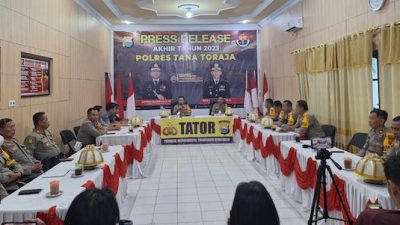2023, Penanganan Kasus di Polres Tator Menurun 20 Persen