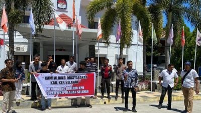 Dukung Kinerja KPU Selayar, Aliansi Masyarakat Pemuda Gelar Aksi Damai