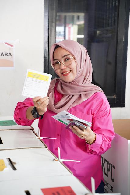 Prabowo-Gibran Unggul di TPS Pencoblosan Ketua DPRD Sulsel