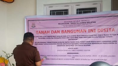 Kejati Sita Aset Tersangka Dugaan Mafia Tanah Bendungan Paselloreng