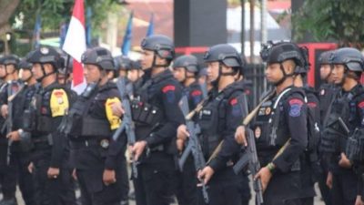 127 Personel Brimob Bone Siap Amankan Pemilu 2024
