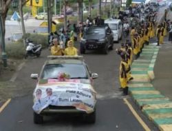 Arak-arakan Piala Adipura Disambut Antusias Masyarakat Soppeng