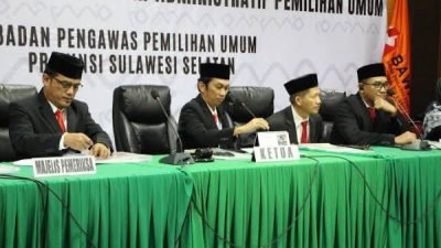 Bawaslu Sulsel Gelar Sidang Pembuktian Dugaan Pelanggaran Rekapitulasi Provinsi
