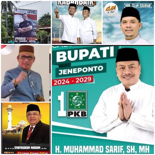 Sejumlah Kandidat Calon Bupati Jeneponto Mulai Perang Baliho