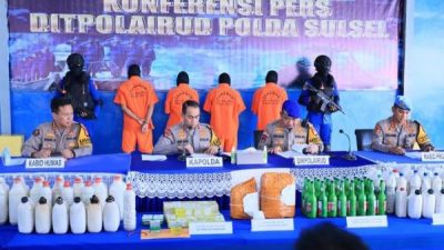 Polda Sulsel Amankan 9 Pelaku Penggunaan Bahan Peledak Ilegal