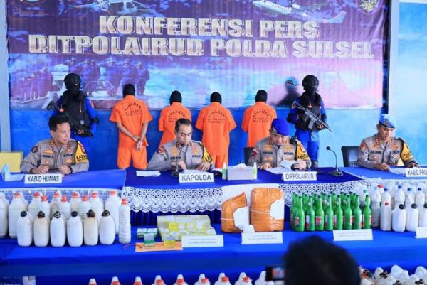 Polda Sulsel Amankan 9 Pelaku Penggunaan Bahan Peledak Ilegal