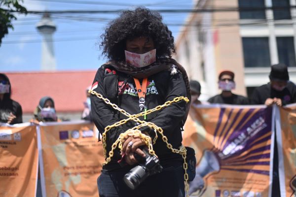 Koalisi Jurnalis Sulsel Gelar Aksi Damai, Respon Gugatan Perdata Mantan Stafsus