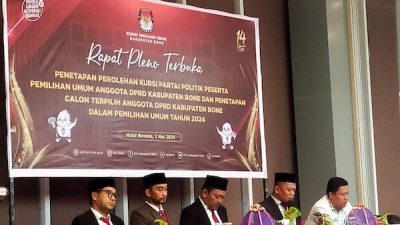 KPU Bone Tetapkan Anggota DPRD Terpilih 2024-2029, Berikut Daftar Lengkapnya
