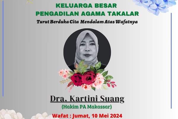 Eks Ketua Pengadilan Agama Takalar Tutup Usia