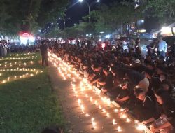 1000 Lilin Warnai Depan Kantor Gubernur Sulsel, Sikap Belasungkawa Masyarakat Simbuang