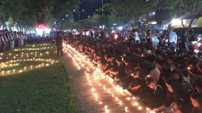 1000 Lilin Warnai Depan Kantor Gubernur Sulsel, Sikap Belasungkawa Masyarakat Simbuang