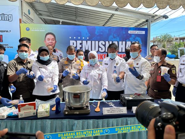Pemusnahan Narkotika, Wakapolda: Kita Sudah Berhasil Menyelamatkan Ratusan Jiwa