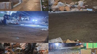 Uang Retribusi Ditilep, Halaman Masjid Agung Jeneponto Dipenuhi Sampah