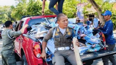 Satpol PP dan Damkar Jeneponto Tertibkan Puluhan APK
