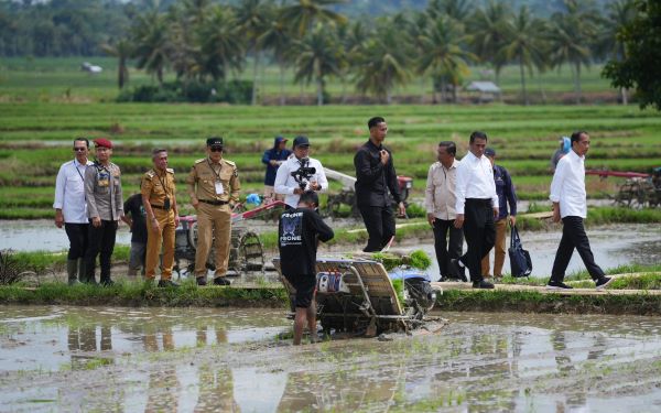 Pj Gubernur Dampingi Presiden Jokowi dan Mentan Amran Kunker di Bone