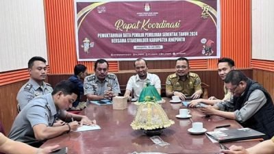 Rakor Penyusunan Daftar Pemilih, KPU Jeneponto Gandeng Bawaslu, Disdukcapil dan Rutan
