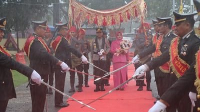 Pisah Sambut Pucuk Pimpinan Kapolres Jeneponto Diwarnai Hujan Deras