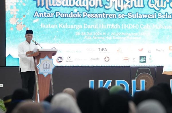 Buka MHQ Antar Ponpes se-Sulsel, Plh Sekprov Motivasi Para Santri untuk Berprestasi
