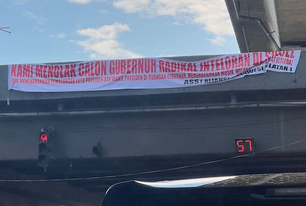 Beredar Spanduk Penolakan Cagub Radikal Intoleran di Makassar, Ini kata Kapolrestabes