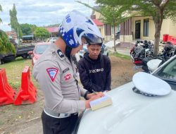 Satlantas Polres Majene Tindak Belasan Pengendara yang Melanggar