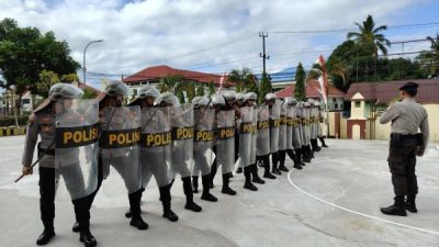 Jelang Pilkada 2024, Sat Samapta Polres Sinjai Gelar Latihan Dalmas