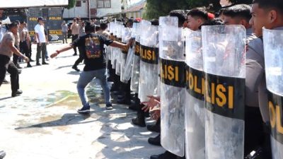 Jelang Pilkada, Polres Majene Gelar Latihan Simulasi Sispamkota