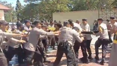 Antisipasi Keributan di Pilkada, Polres Jeneponto Gelar Sispamkota