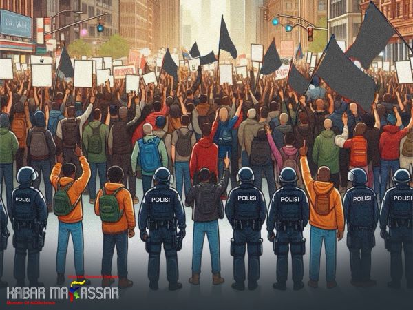 Massa Seruan Aksi Peringatan Darurat Sempat Dibubar Paksa